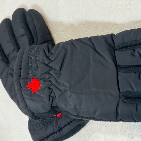 Black Thermal Fleece Lined Winter Ladies Gloves Small - Picture 5 of 10